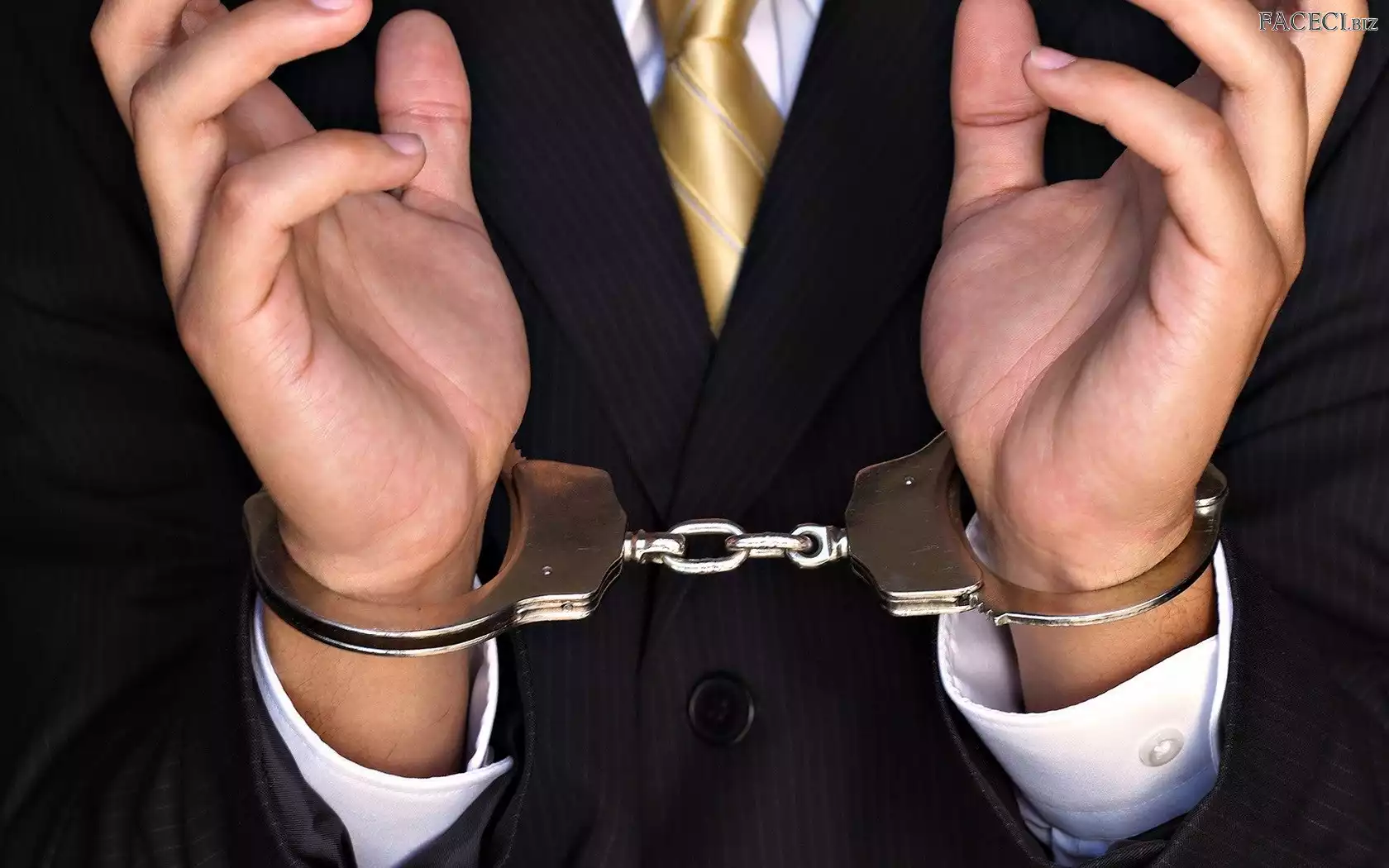 Garnitur, Kajdanki, Mężczyzna, Dłonie